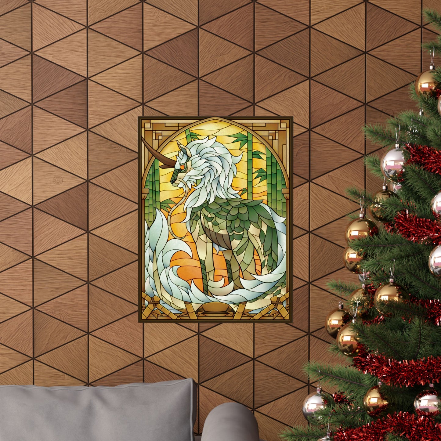 "Stained Glass" Kirin Matte Poster