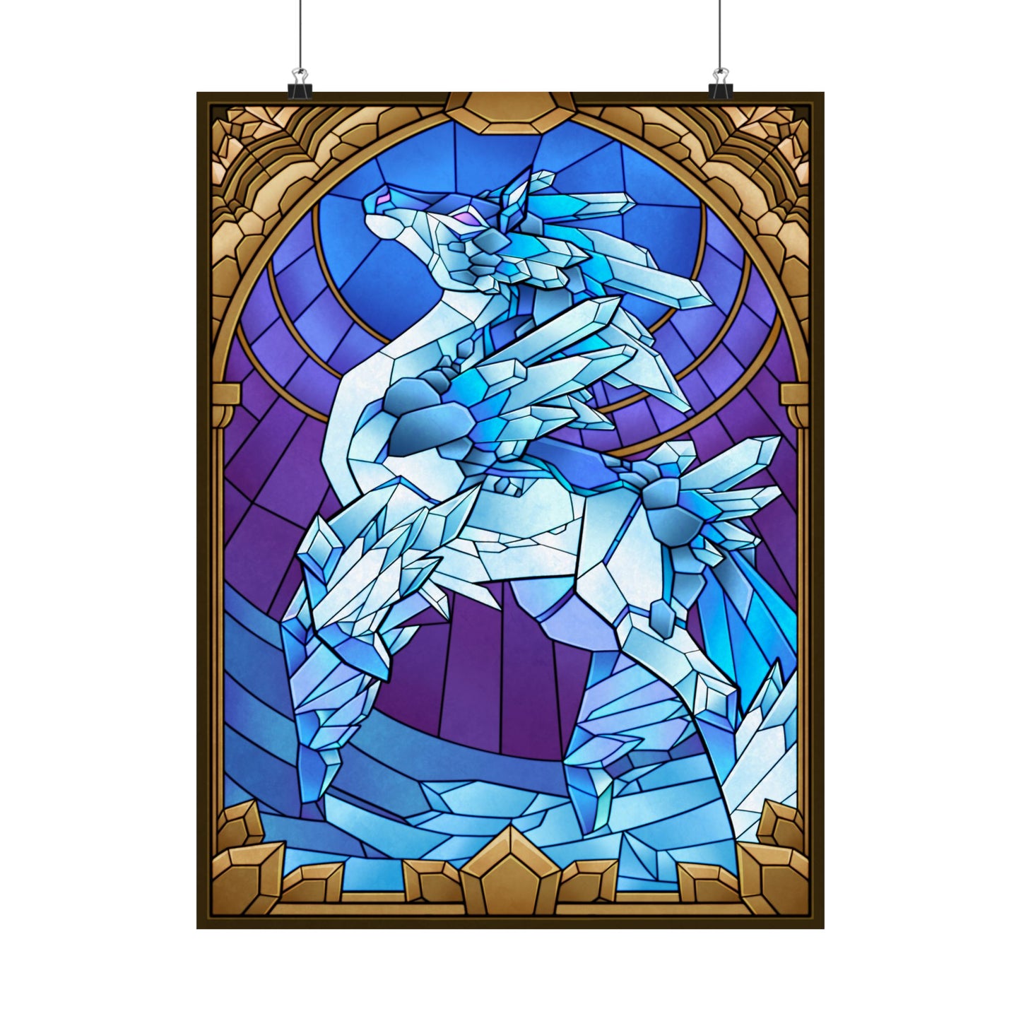 "Stained Glass" Crystallion Matte Poster