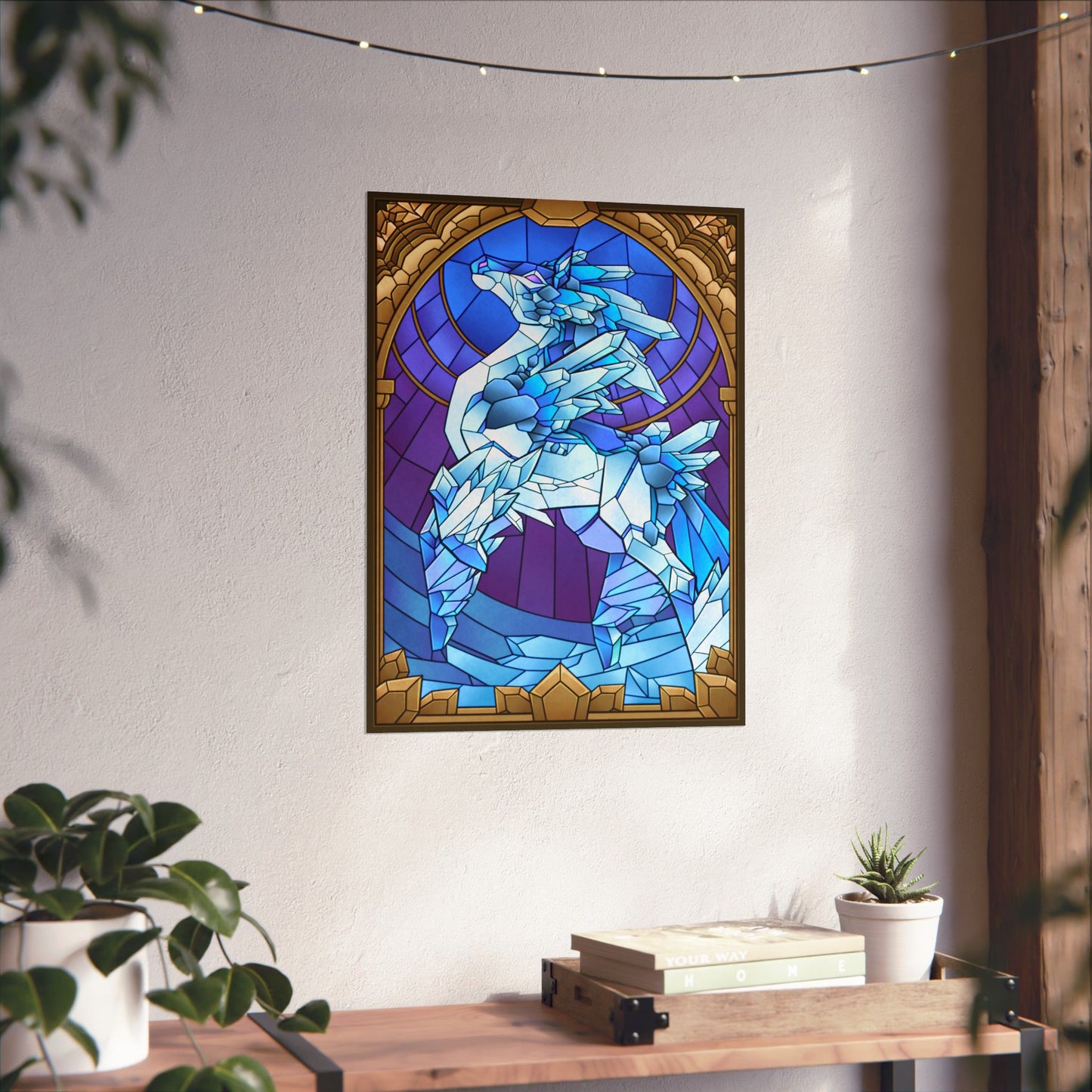 "Stained Glass" Crystallion Matte Poster
