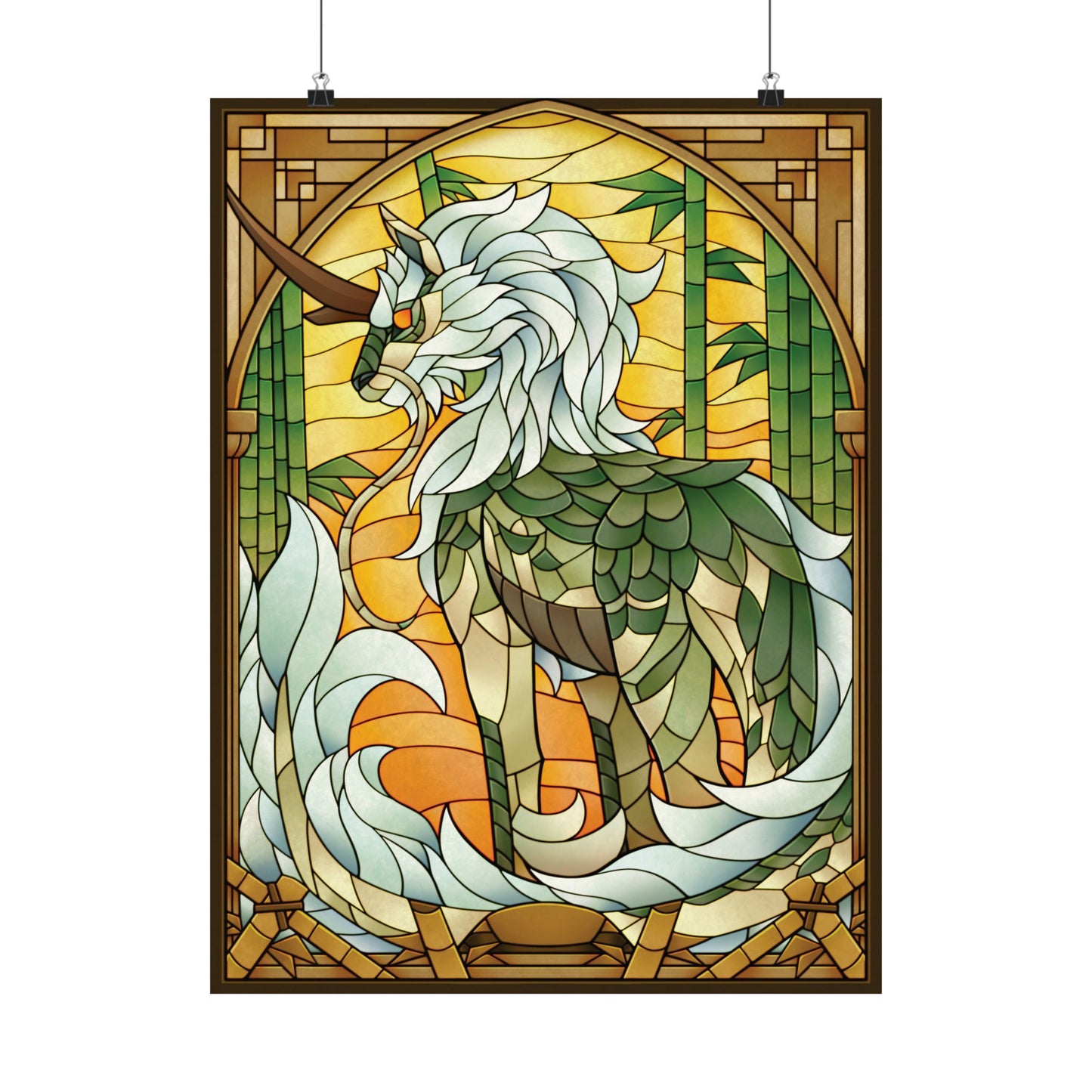 "Stained Glass" Kirin Matte Poster