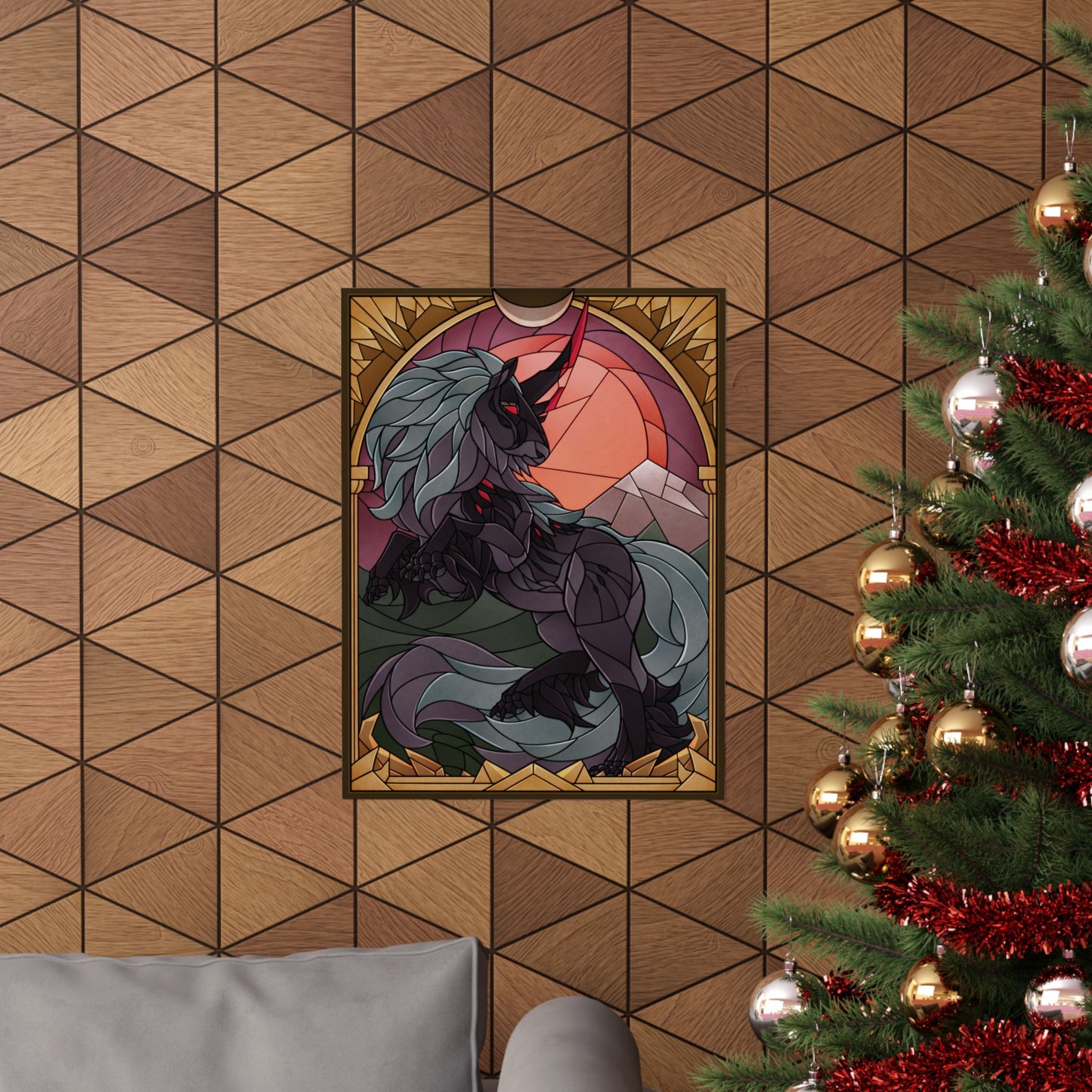 "Stained Glass" Anticorn Matte Poster