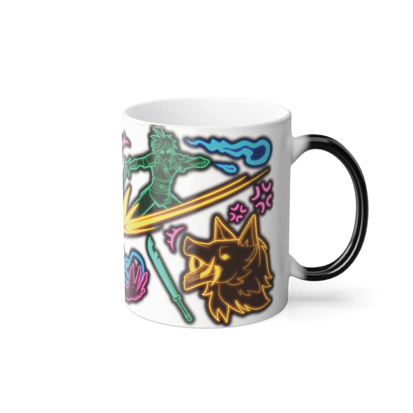 Neon Warriors Color Morphing Mug