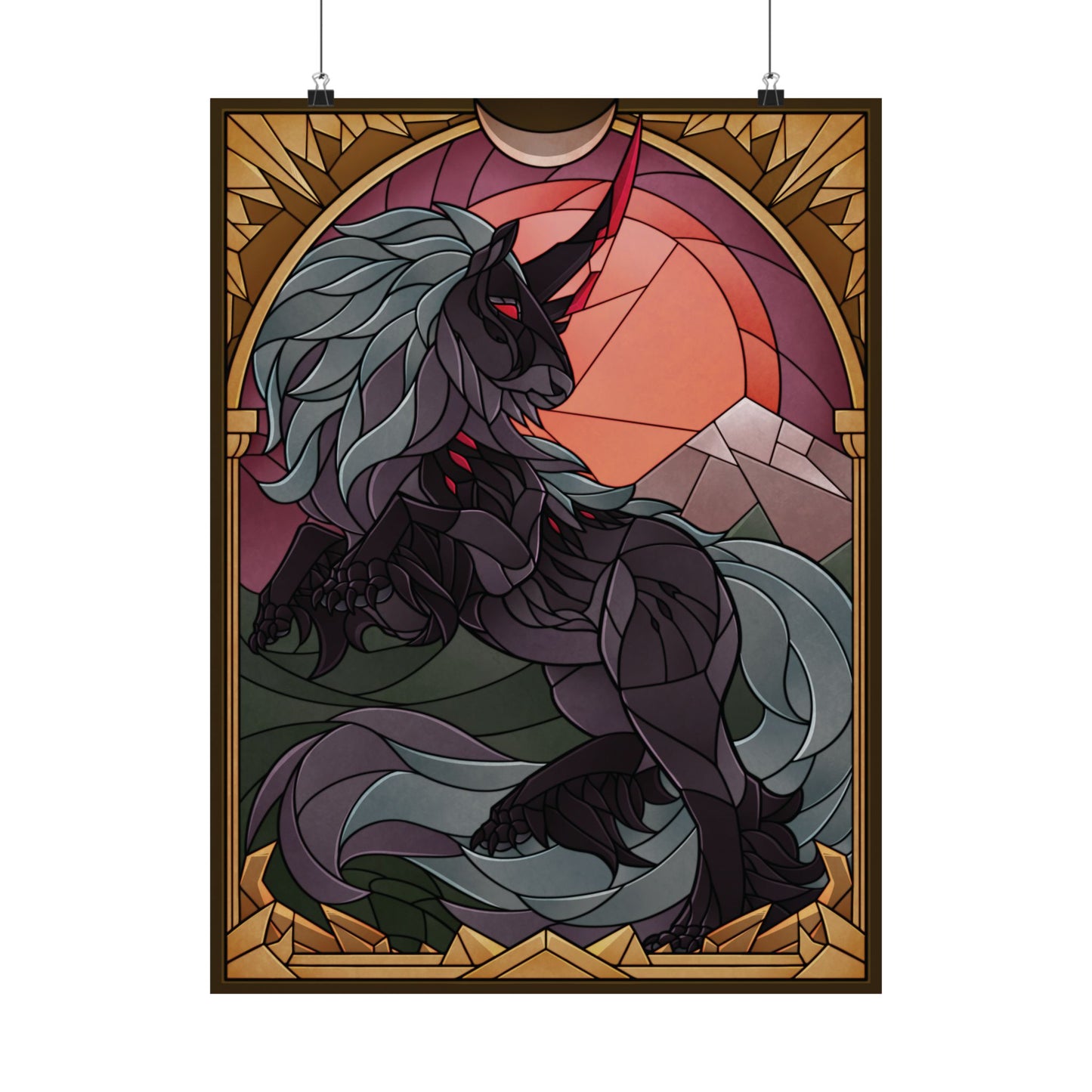 "Stained Glass" Anticorn Matte Poster