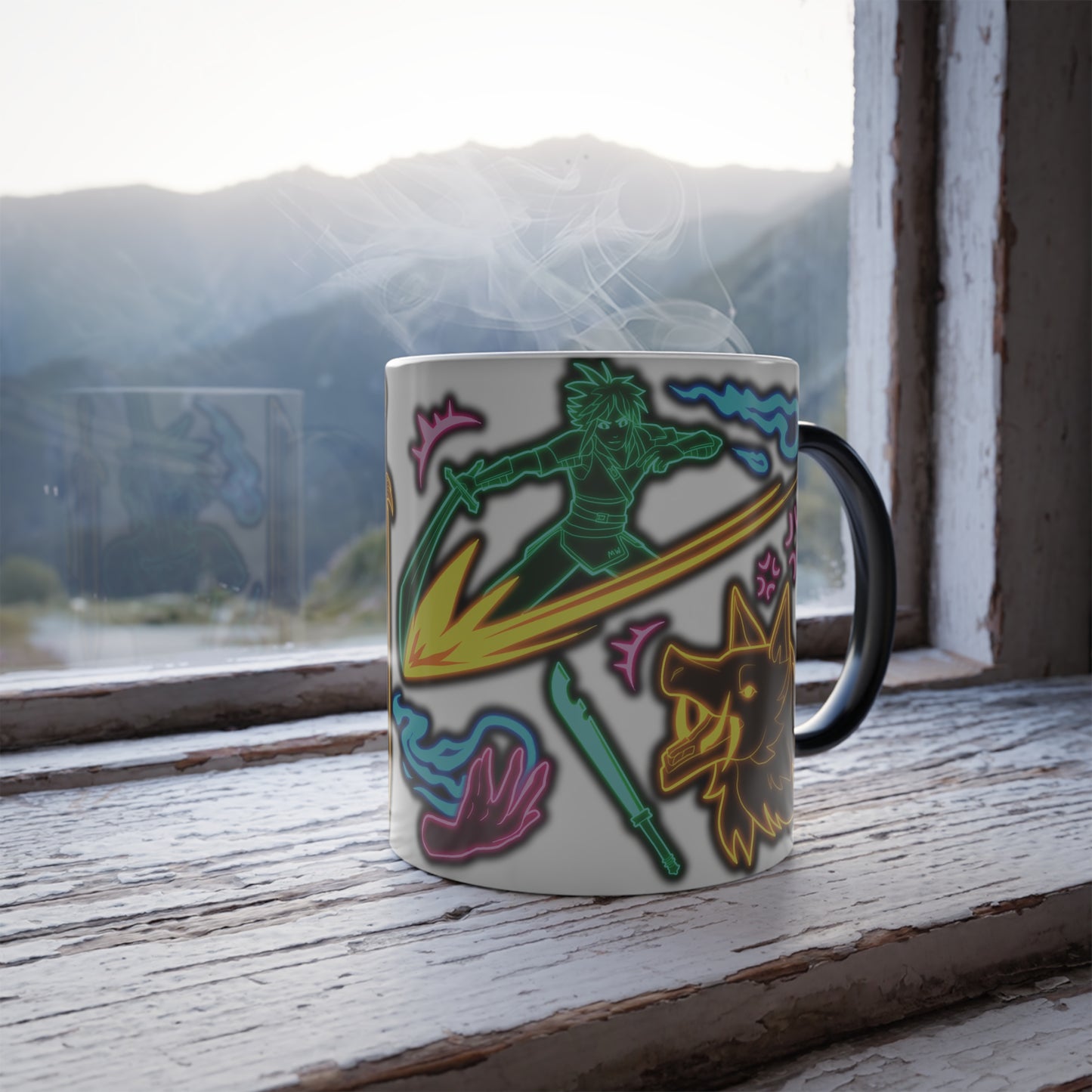 Neon Warriors Color Morphing Mug