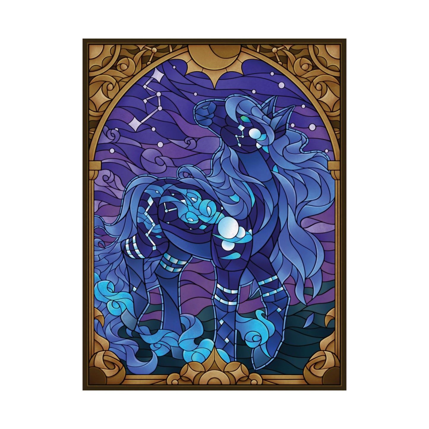 "Stained Glass" Celestial Matte Poster