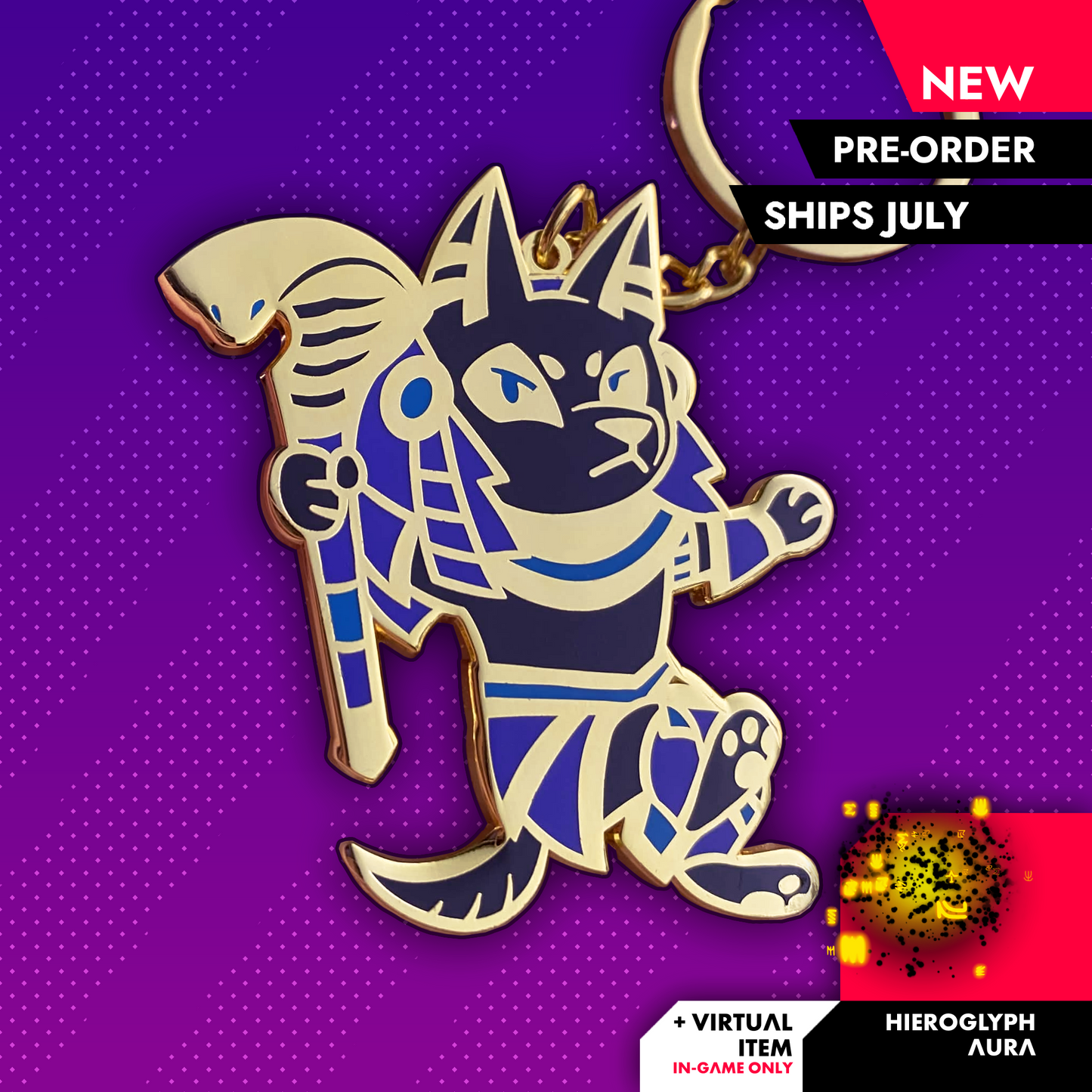 Anubis Enamel Keychain