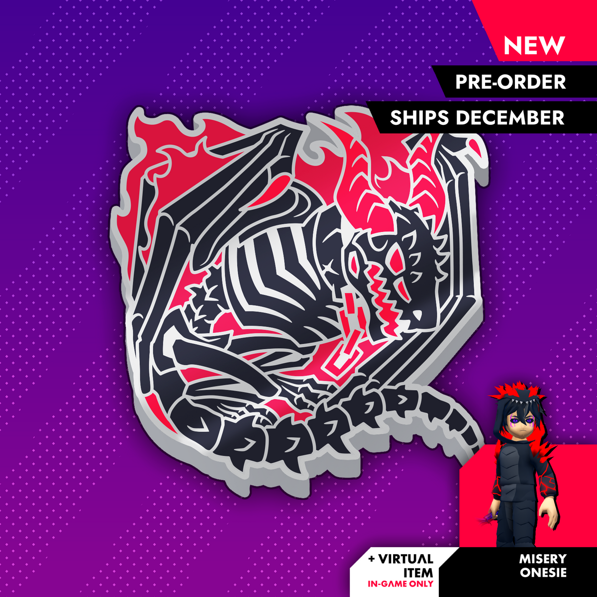 Beasts: Misery Dragon Pin