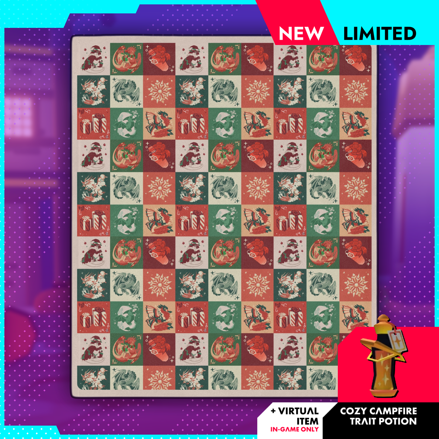 Dragon Adventures Holiday Blanket