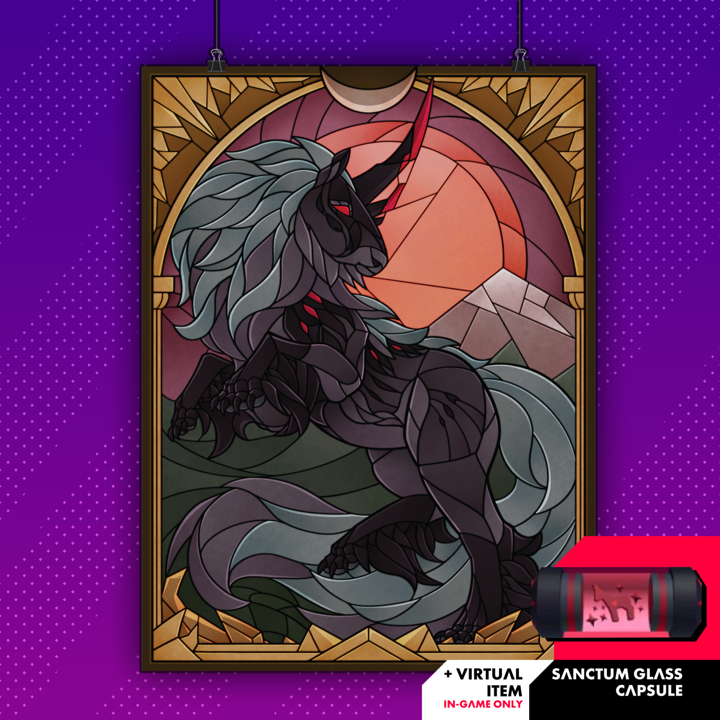 "Stained Glass" Anticorn Matte Poster