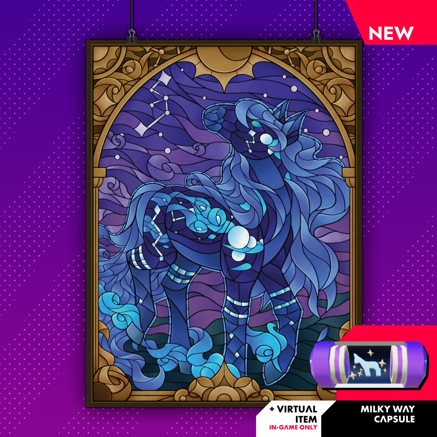 "Stained Glass" Celestial Matte Poster