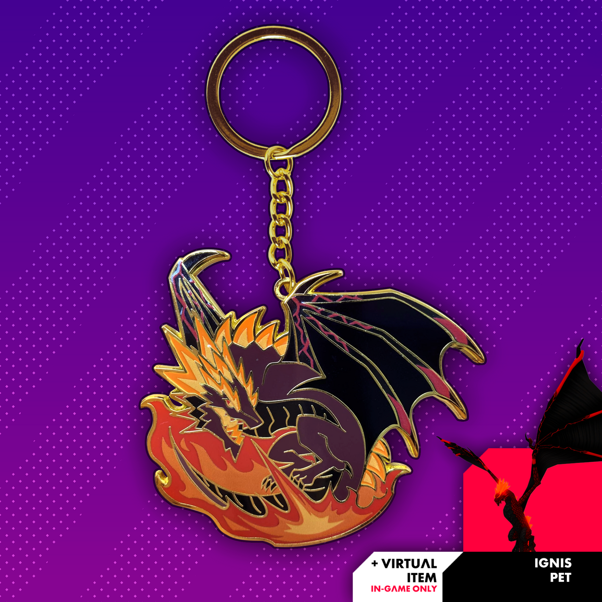 Ignis Enamel Keychain