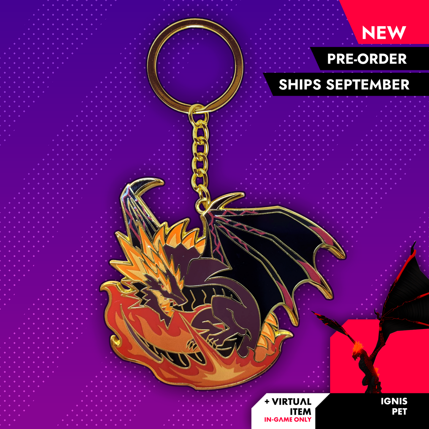 Ignis Enamel Keychain