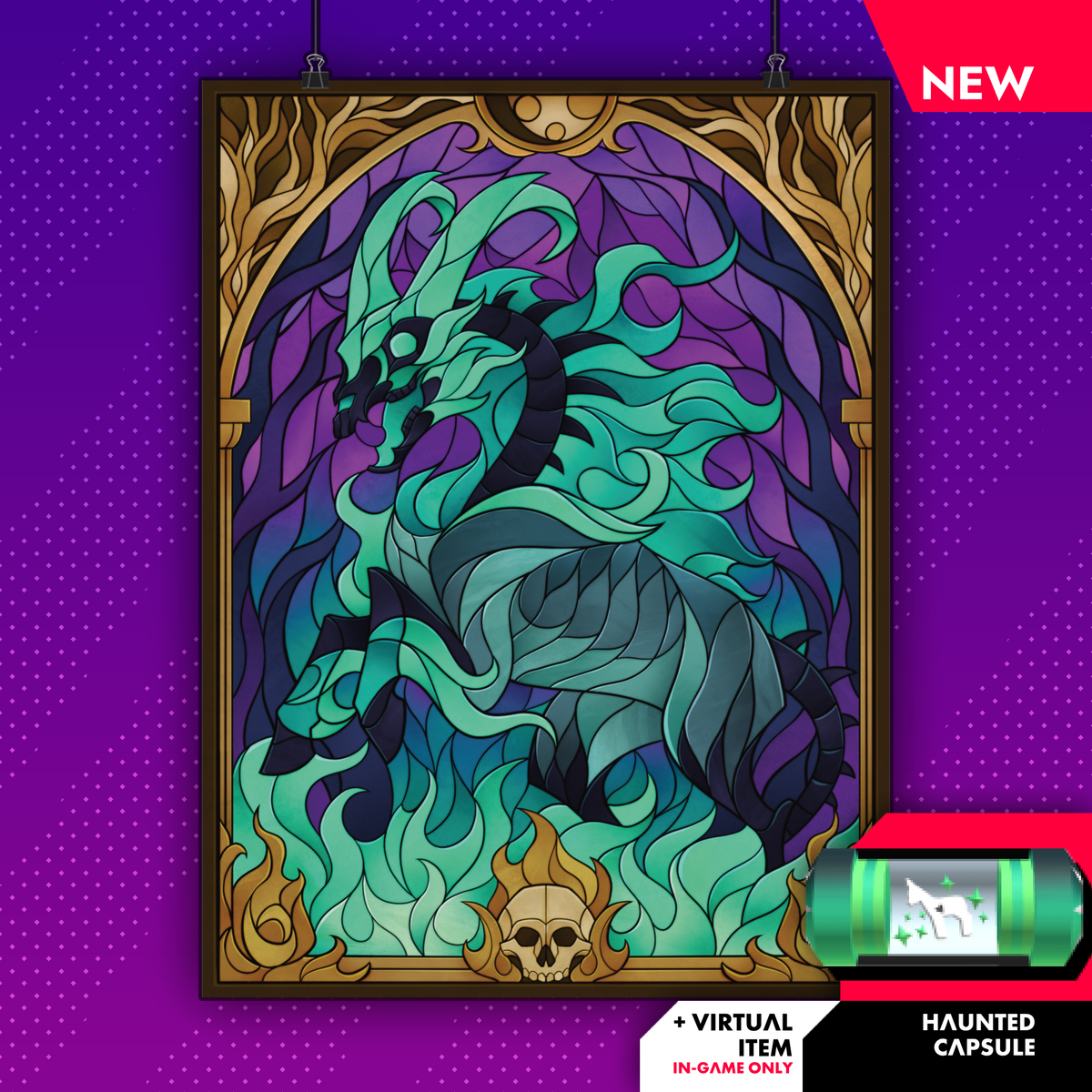 Stained Glass: Hauntmare Matte Poster