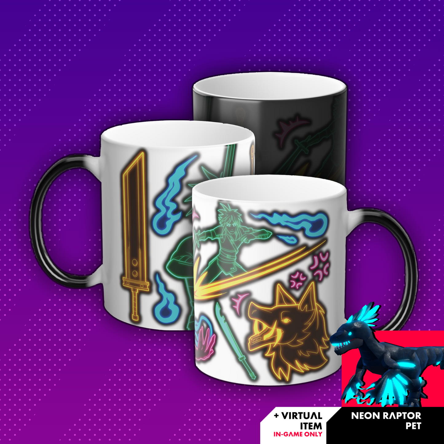 Neon Warriors Color Morphing Mug